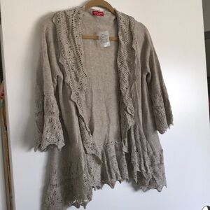 NWOT Taupe cardigan